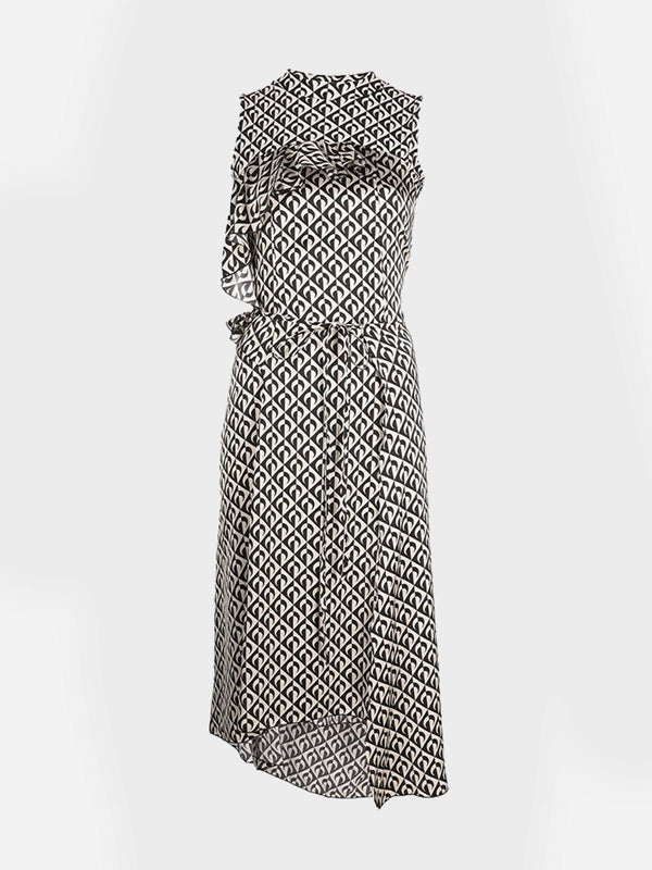 Streç Saten Elbise - shopi go