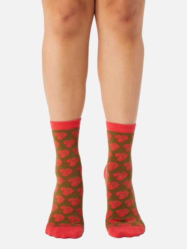 Nature H Crew Sock - Red - shopi go