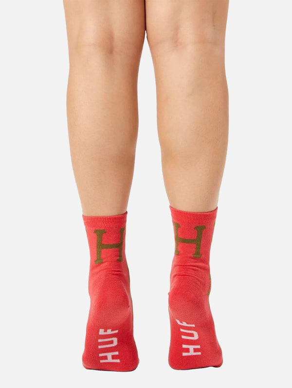 Nature H Crew Sock - Red - shopi go