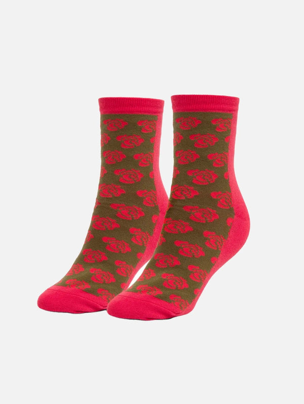 Nature H Crew Sock - Red - shopi go