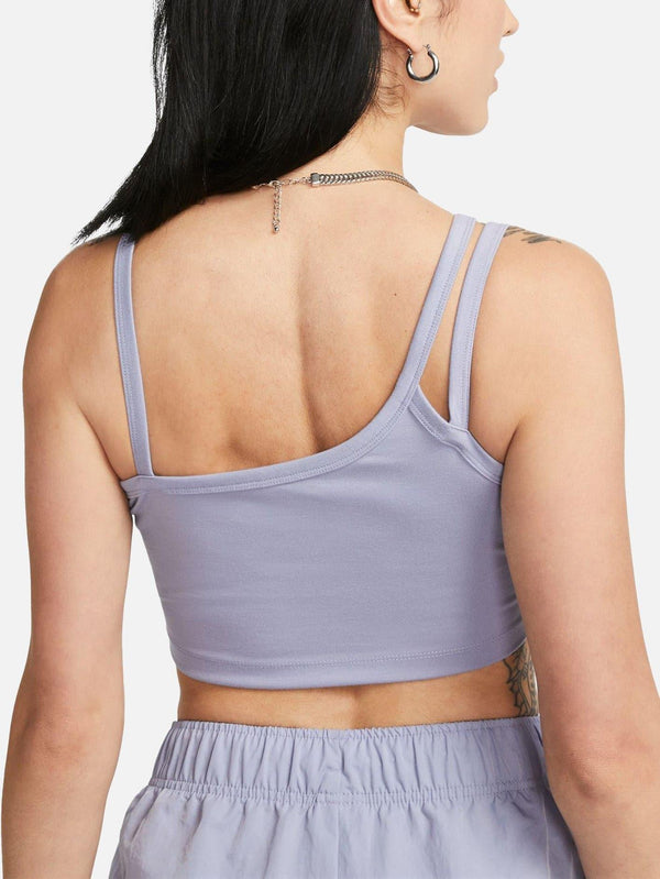 NIKE - ATLET - Sportswear Everyday Modern Asymmetrical Cropped Tank - Purple - shopi go'da!.