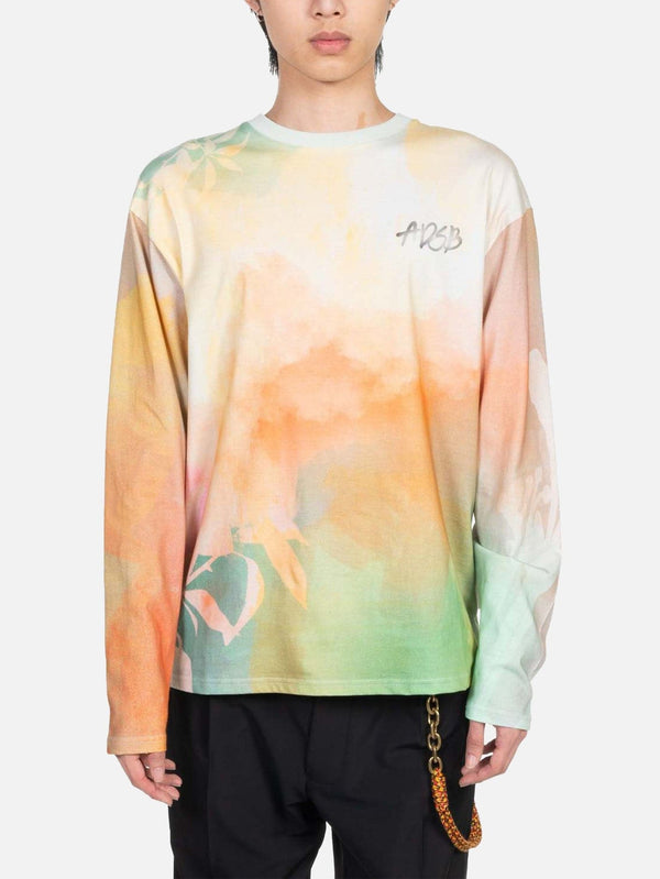 Rhino Tie Dye Print L/S T-Shirt - shopi go