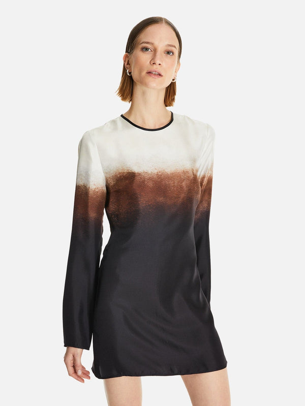 Kansai Baskılı İpek Mini Elbise - shopi go