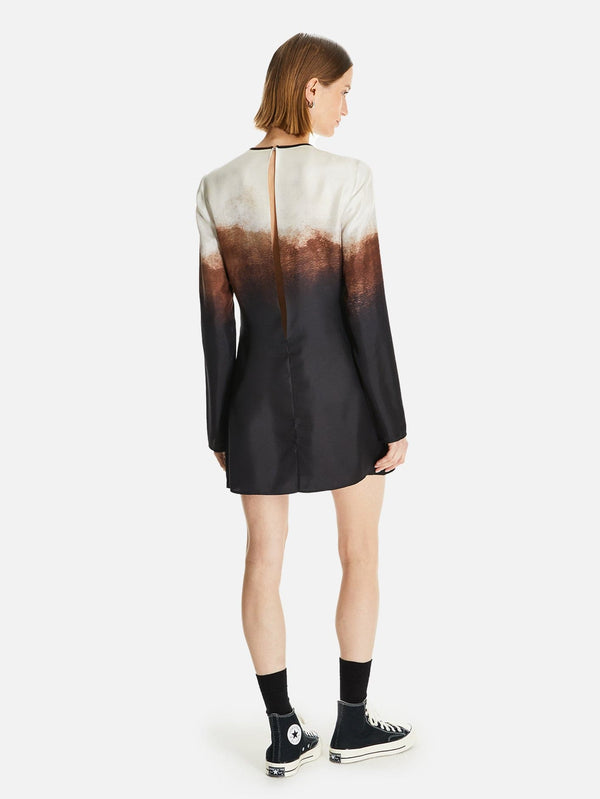 Kansai Baskılı İpek Mini Elbise - shopi go