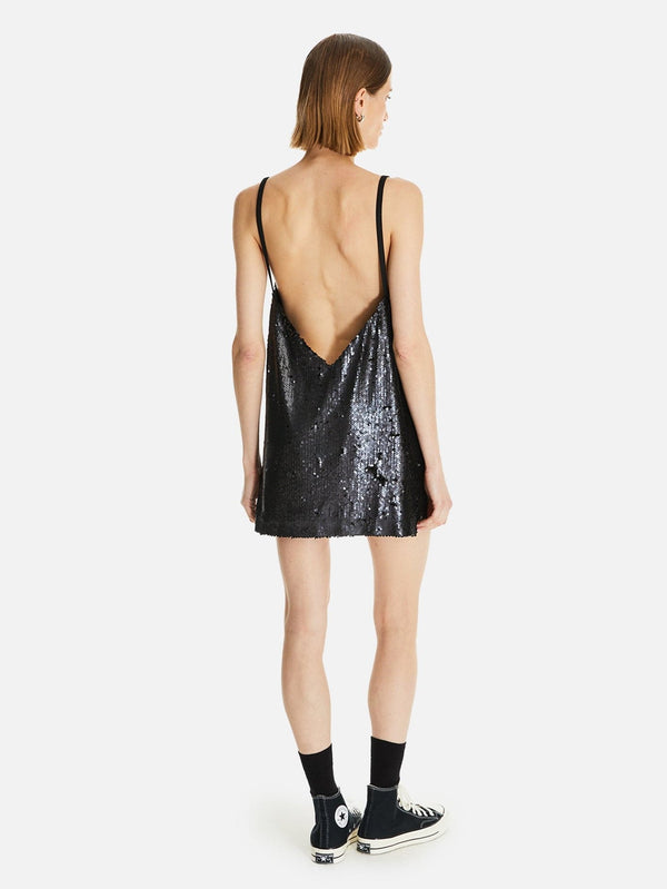 Kuriyama Mat Payetli Mini Elbise - shopi go