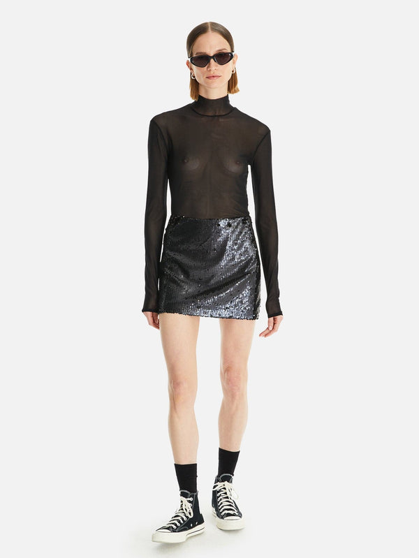 Niki Mat Payetli Mini Etek - shopi go