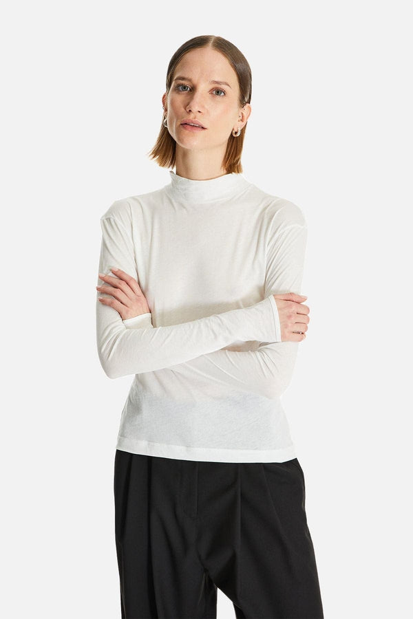 Akiota Uzun Kollu Dik Yaka T-Shirt - shopi go