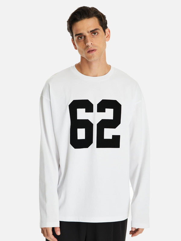 Abuta Uzun Kollu Flok Baskılı T-Shirt - shopi go