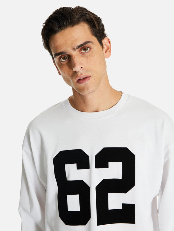 Abuta Uzun Kollu Flok Baskılı T-Shirt - shopi go