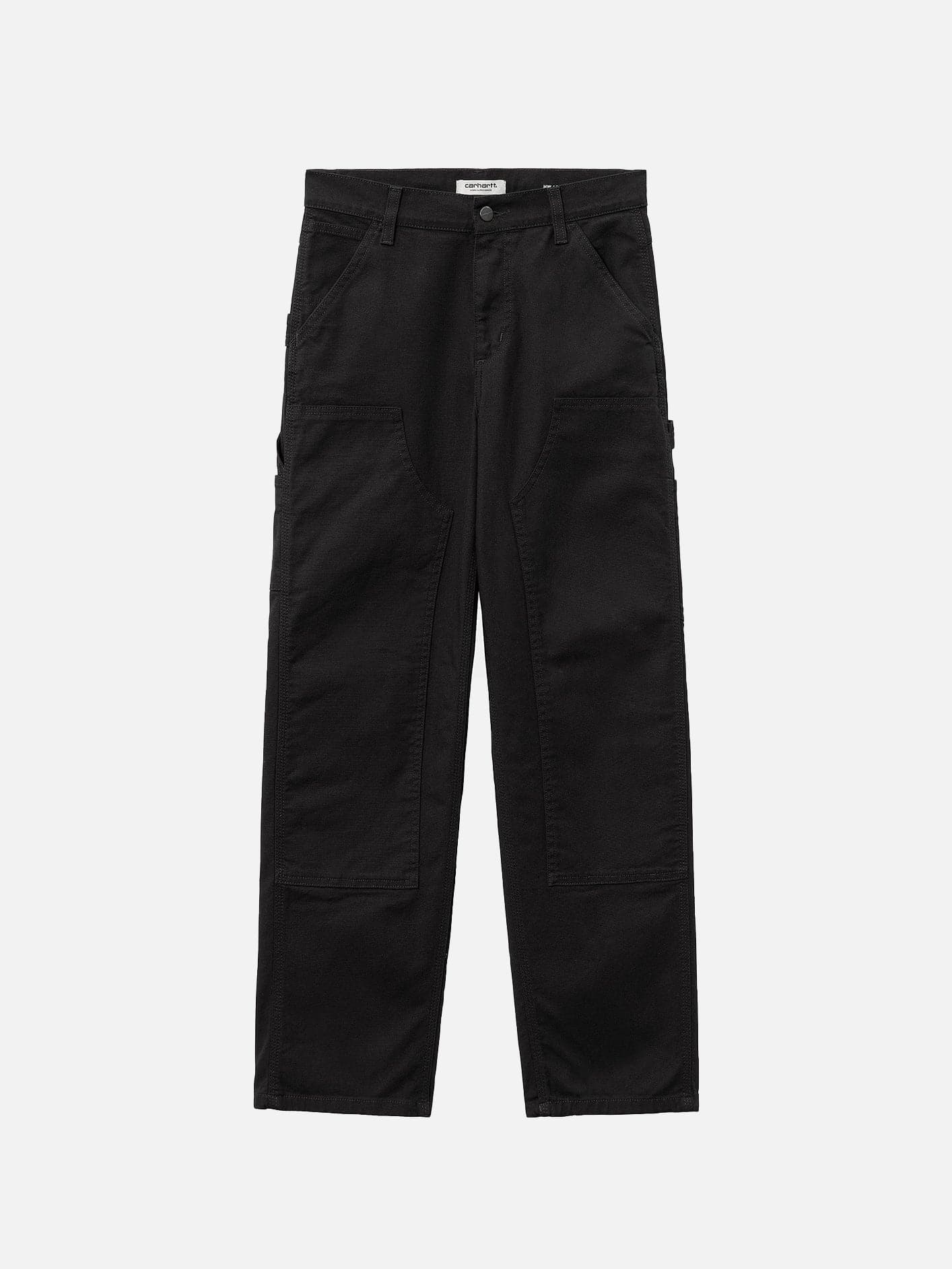 W 'Pierce Double Knee Pant - Black Rinsed