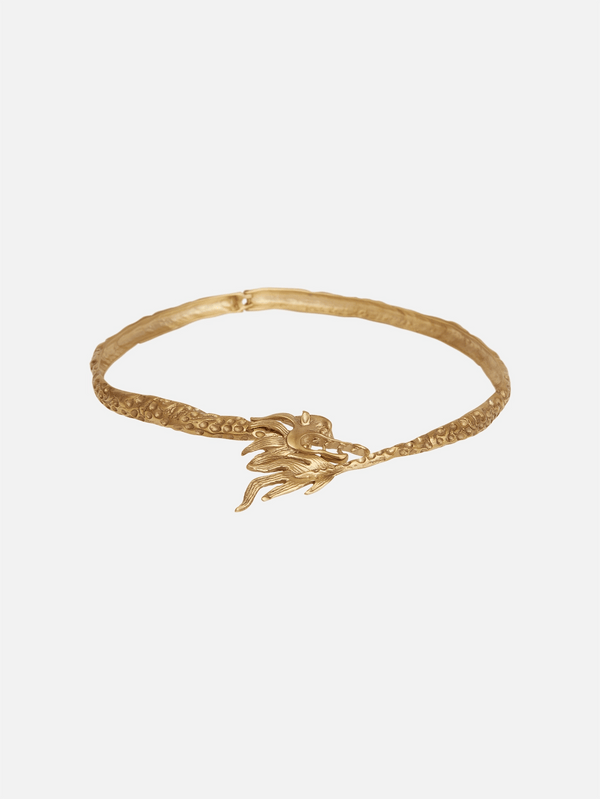 ZEWORKS - KOLYE - Bold  Dragon Choker - Gold - shopi go'da!.
