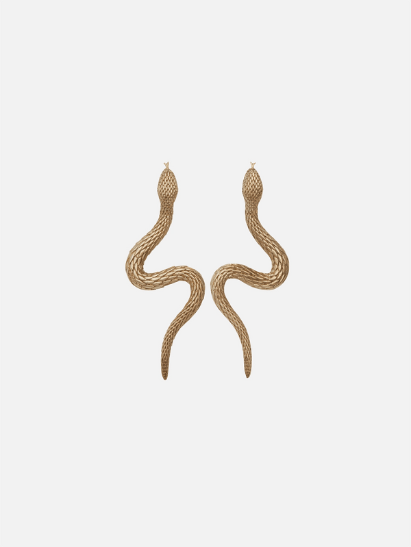 ZEWORKS - KÜPE - Naga Earrings - Gold - shopi go'da!.