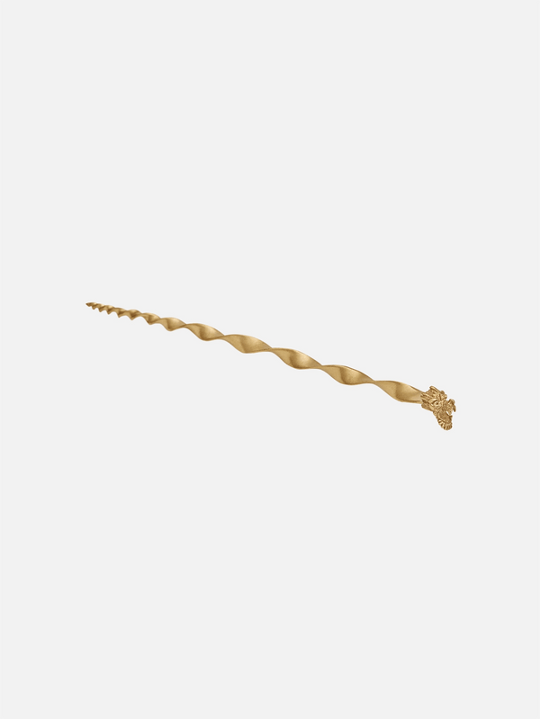 ZEWORKS - SAÇ AKSESUARI - Bold Dragon Burma Hair Stick - Gold - shopi go'da!.